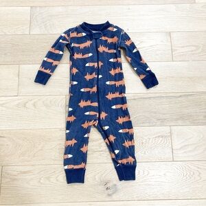 Hanna Andersson Blue and Orange Kids Footie
